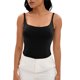 thumbnail image 1 of INSPIRE CHIC Camiseta de Tirantes Ajustables con Sujetador Incorporado para Mujer, Escote Cuadrado, Cami, Negro M, 1 of 6