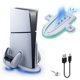 thumbnail image 1 of Base de carga para controlador de juego PS5 Slim con luz ambiental multifuncional y colorida, 1 of 7