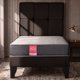 thumbnail image 1 of Cama 1 Plaza Europea América Gris Respaldo Atenas Tela Chocolate 90x190x60 Cm Resorte Bonell, 1 of 9