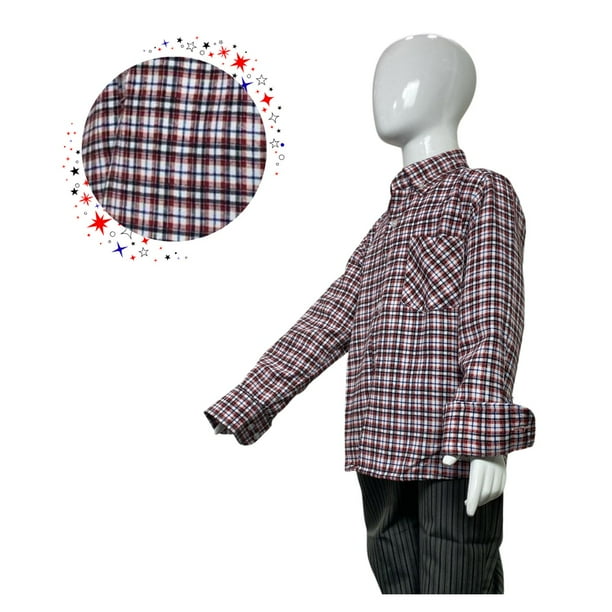 Camisa Cuadrille Traje Huaso Niño Y Juvenil Rojo Blanco Negro