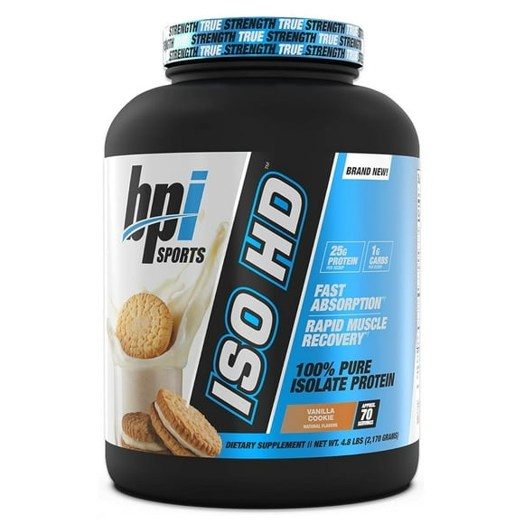 Bpi Iso Hd Whey Protein Isolate 5 Lbs Vanilla Cookie