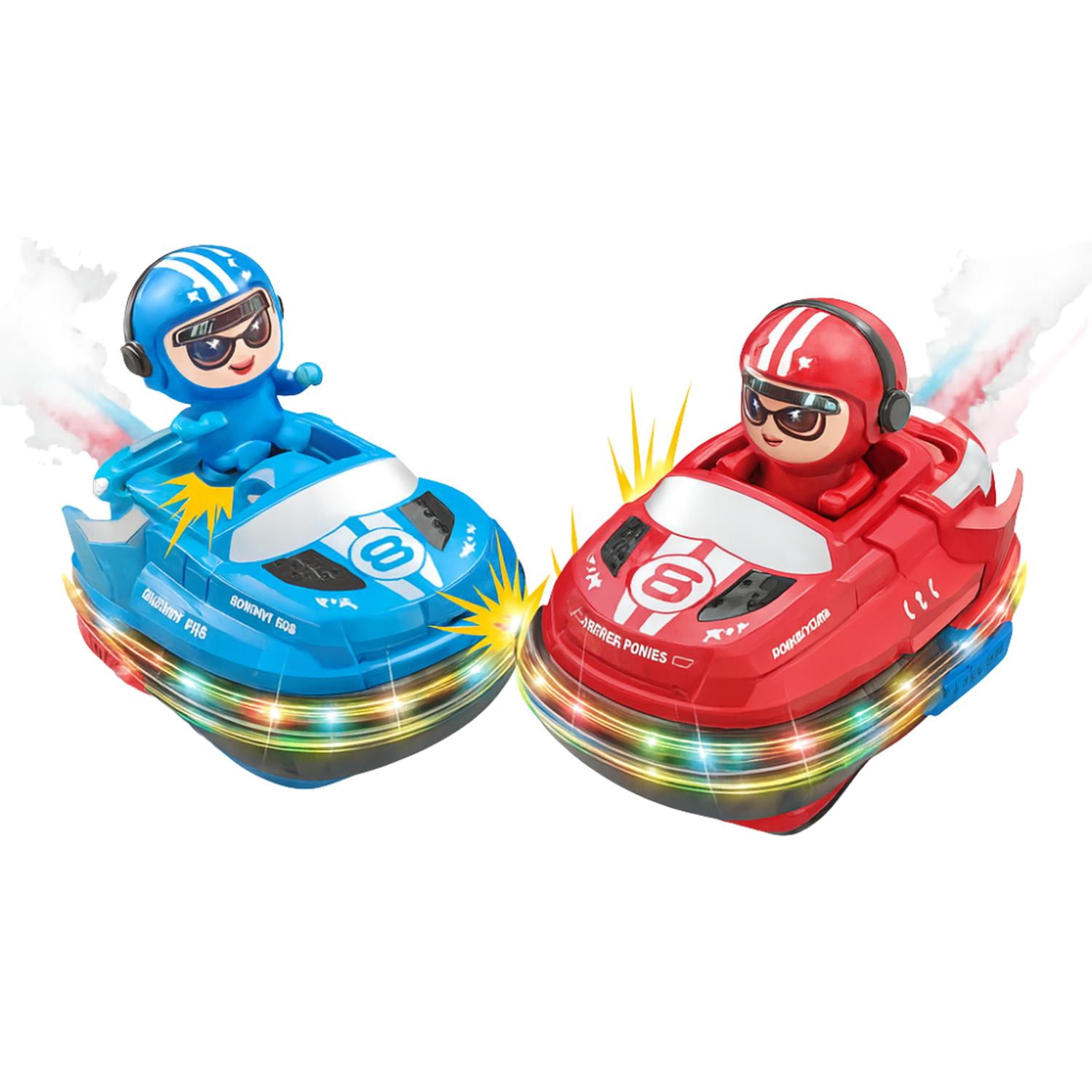 Fliperex - Set De Autitos Chocadores A Control Remoto El Piloto Salta Blanco