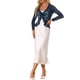 thumbnail image 2 of INSPIRE CHIC Bolero de Encaje Floral para Mujer con Dobladillo Volante, Cárdigan Recortado con Lazo Frontal, Cubierta Ligera de Verano Azul Oscuro XL, 2 of 6