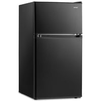 Refrigerador Compacto Costway De 3.2 Pies Cúbicos Frigorífico-Congelador Negro