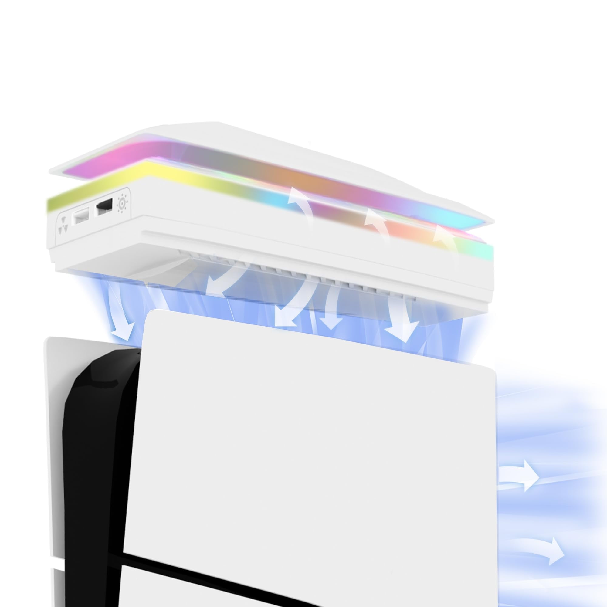Ventilador De Enfriamiento Aaronmei Para Ps5 Slim Blanco