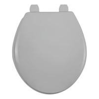 Genérico - Asiento Plástico Redondo Antibacterial Color Gris - Bemis