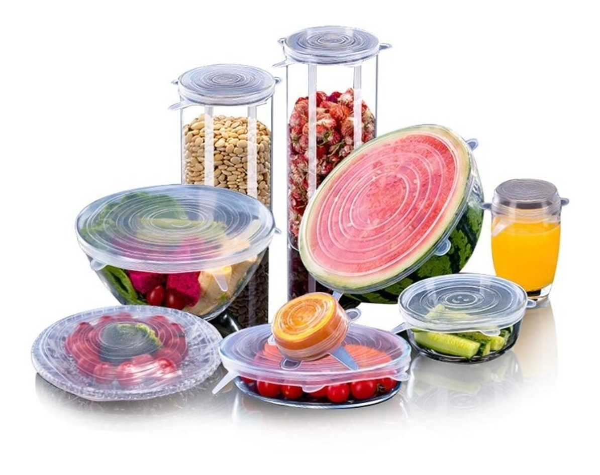 Genérico - 10 * Set 6 Tapas Silicona Extensible Anti Escurrimientos