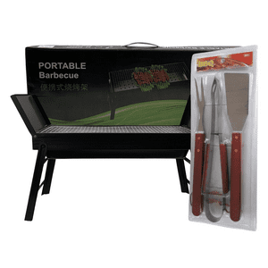 Genérico - Parrilla Portable Barbecue + Set De Utensilios (Obsequio)