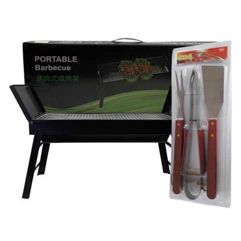 Genérico - Parrilla Portable Barbecue + Set De Utensilios (Obsequio)
