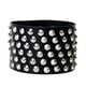 thumbnail image 2 of pulsera de pun ¢ o de cuero unisex metal punk rock correa ancha pu negro, 2 of 3