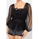 thumbnail image 3 of Top Peplum De Crochet De Malla Transparente S, 3 of 22