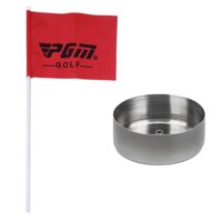 Magideal - Copa De Agujero Para Golf De Material Acero Inoxidable Con Bandera En Interiores Y Exteriores Herramientas De Entrenamiento De Práctica , 4Cm