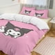 thumbnail image 1 of Kuromi Quilt Set Thicken Soft 3 Pieces Bedding Set All Season Duvet Cove with 2 Pillowcases for Adult Women Girls Teens Home Room Decor, 1 of 5
