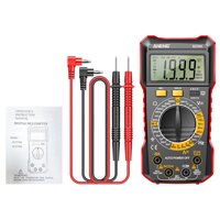 Ioensy - Multímetro Digital True Rms Continuidad Capacitancia Medidor De Voltaje De Bolsillo Herramienta Rojo