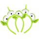 thumbnail image 1 of Diadema CCINEE Alien de Peluche - Pack de 2, Verde con Tres Ojos, 1 of 7
