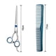 thumbnail image 5 of Tijeras de corte de pelo de acero inoxidable, tijeras de peluquería, tijeras profesionales de peluquería, incluye un peine, uso doméstico para hombres, mujeres, adultos, niños y bebés., 5 of 8