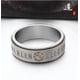 thumbnail image 2 of Anillo de Titanio Silver Giratorio Gold Yin Yang Antiestres, 2 of 3