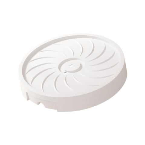 Ioensy - Soporte Rodante Para Plantas Con Ruedas, Base Redonda Para Macetero Interior Y Exterior, 33 Cm X 6,5 Cm, Color Blanco