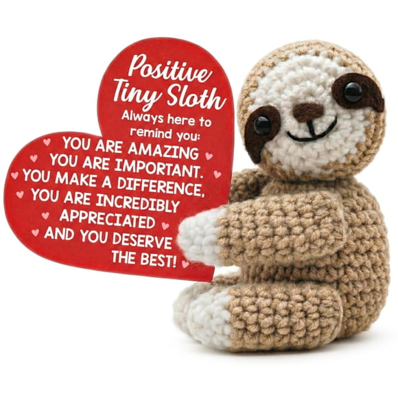 Figura de crochet TEEBIM de 10 cm perezoso – Regalo positivo para mujeres