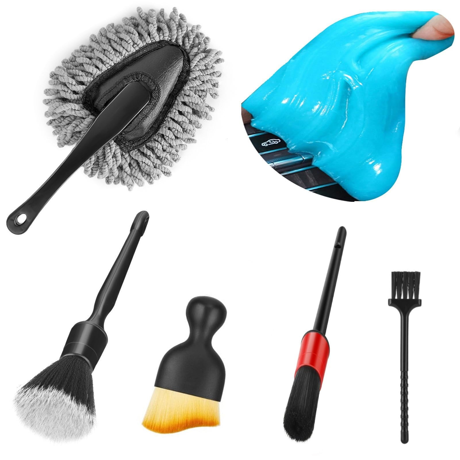Kit De Gel Limpiador Con Plumero Para Interiores De Automóviles | Fitosy
