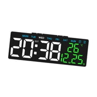Bothyi - Reloj Despertador Digital Decoración Del Hogar Reloj Digital Led Para Sobremesa Estante De Baño Carcasa Negra Hora Blanca