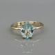 thumbnail image 1 of Stunning Ocean Blue Zircon Engagement Ring - 18k Gold Plated Inlaid Wedding Ring for Women - Perfect for Evening Parties and Special Occasions, 1 of 5