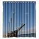 thumbnail image 1 of Cortina de ducha con estampado de barco clanking, juego de cortinas de baño con ganchos, tamaño 66 x 72 pulgadas, 1 of 3