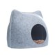thumbnail image 3 of Felt Cat House Extraíble Pet Cat Condos Con Cremallera Portátil Interior Exterior Gris Claro, 3 of 5