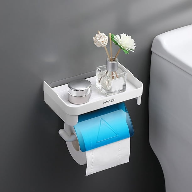 Upgrade Your Bathroom with Our Stylish and Handy Waterproof Wall Mounted Paper Holder - No Punching Required!