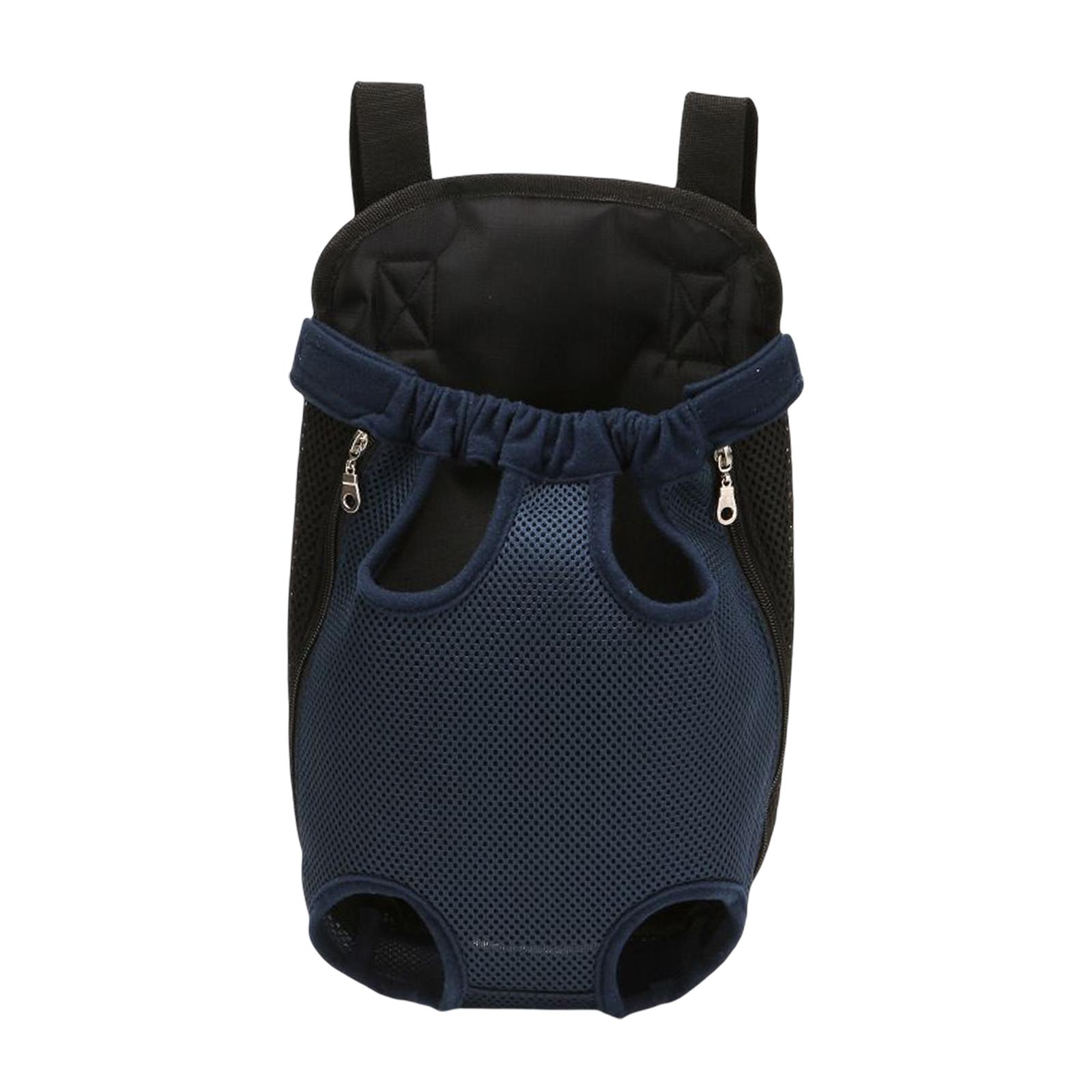 Ioensy - Pet Carrier Backpack Legs Out Bolsa De Viaje Para Perros Pequeños Gato L Azul Marino