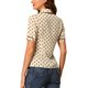 thumbnail image 3 of INSPIRE CHIC Blusa de Lunares para Mujer de Regreso a Clases con Cuello Peter Pan, Lazo en el Cuello, Manga Abullonada, Camisa Vintage Beige Talla S, 3 of 8