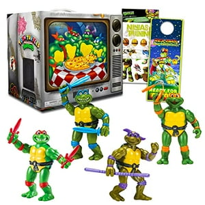 Colección De Figuras Teenage Mutant Ninja Turtles Con Pegatinas