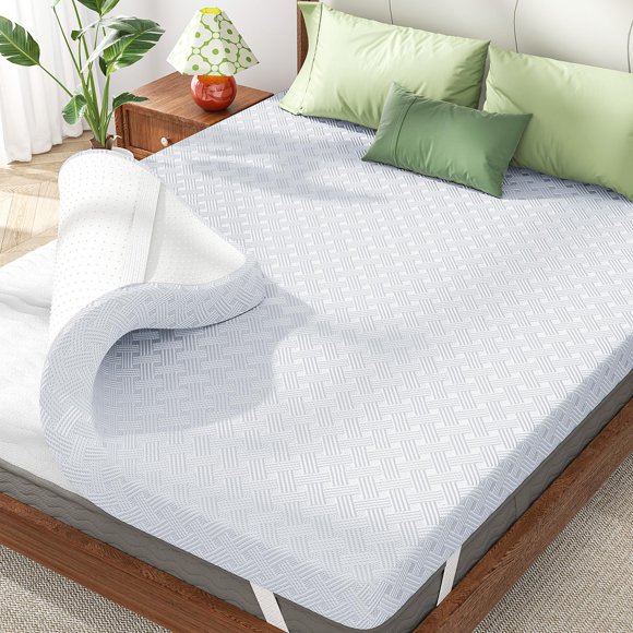 Sobrecolchón Qocismile 75x137 cm de espuma viscoelástica con gel