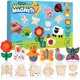 thumbnail image 1 of JOYIN 12 Wooden Magnet Painting Kit Arts and Crafts for Kids, 1 of 3