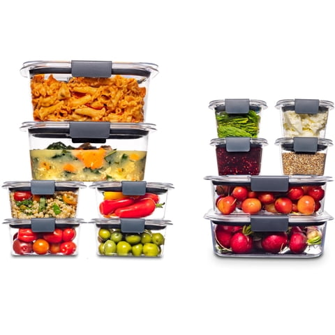 Contenedores De Almacenamiento De Alimentos Rubbermaid Brilliance, Juego De 24 Piezas