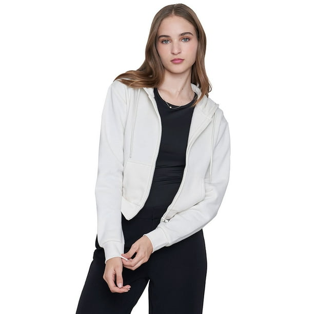 Polerón Mujer Crop Full Zipper Arena Corona