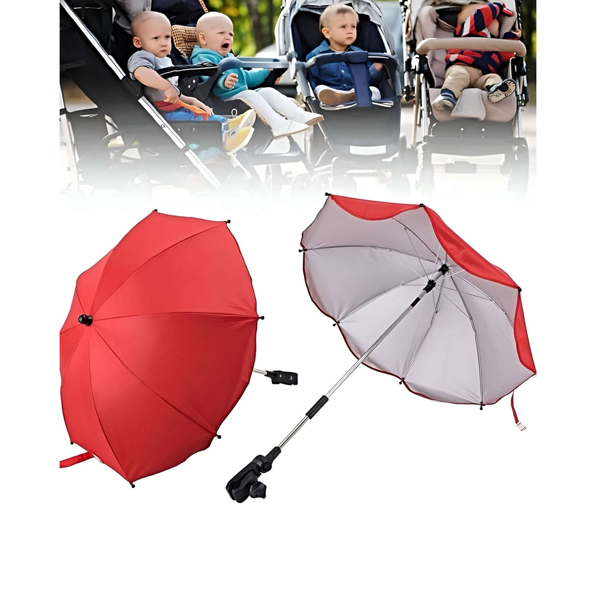 Bebesuni - Sombrilla Para Cochecito De Bebé Rojo