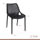thumbnail image 4 of Mesa restaurant 70x70 Tubo Metal cubierta MDF + 4 Sillas Air Berlín - Negra, 4 of 10