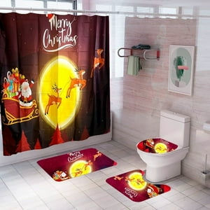 Genérico - Set De Baño Navideño Cortinas Navideñas Decoracion Navidad