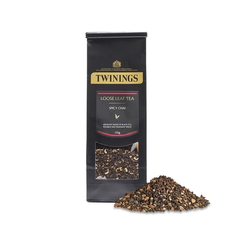 Tea Twinings Spicy Chai, Hojas Sueltas, Color Negro, Bolsa De 125 G