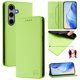 thumbnail image 1 of Funda Billetera con Soporte para Samsung Galaxy S24 Bloqueo RFID Plegable Verde claro, 1 of 6