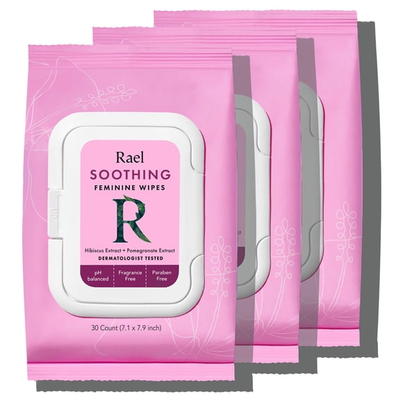 Toallitas femeninas Rael Soothing pH Balance, veganas, libres de crueldad animal, 130 ml
