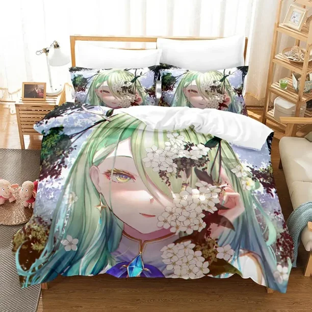 Anime Ceres Fauna Ch. hololive-EN Bedding Set Duvet Cover Bed Set Quilt Cover Pillowcase Comforter Boys Adult Bed Sheets