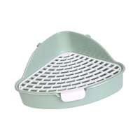Magideal - Caja De Arena Para Conejos En Forma De Con Maceta De Rejilla Caja De Inodoro De Esquina De Conejo Jaula Para Jaula De Hurón , Verde