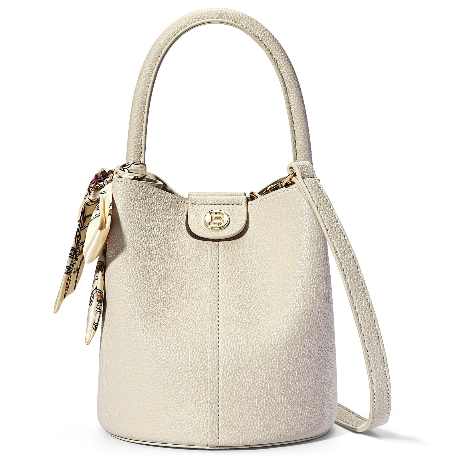 Bandolera Bostanten, Tamaño Pequeño, De Piel Vegana, Color Beige