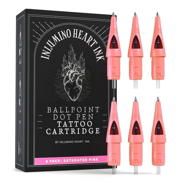Cartuchos de tinta rosa saturada para bolígrafo Inlumino Heart Ink