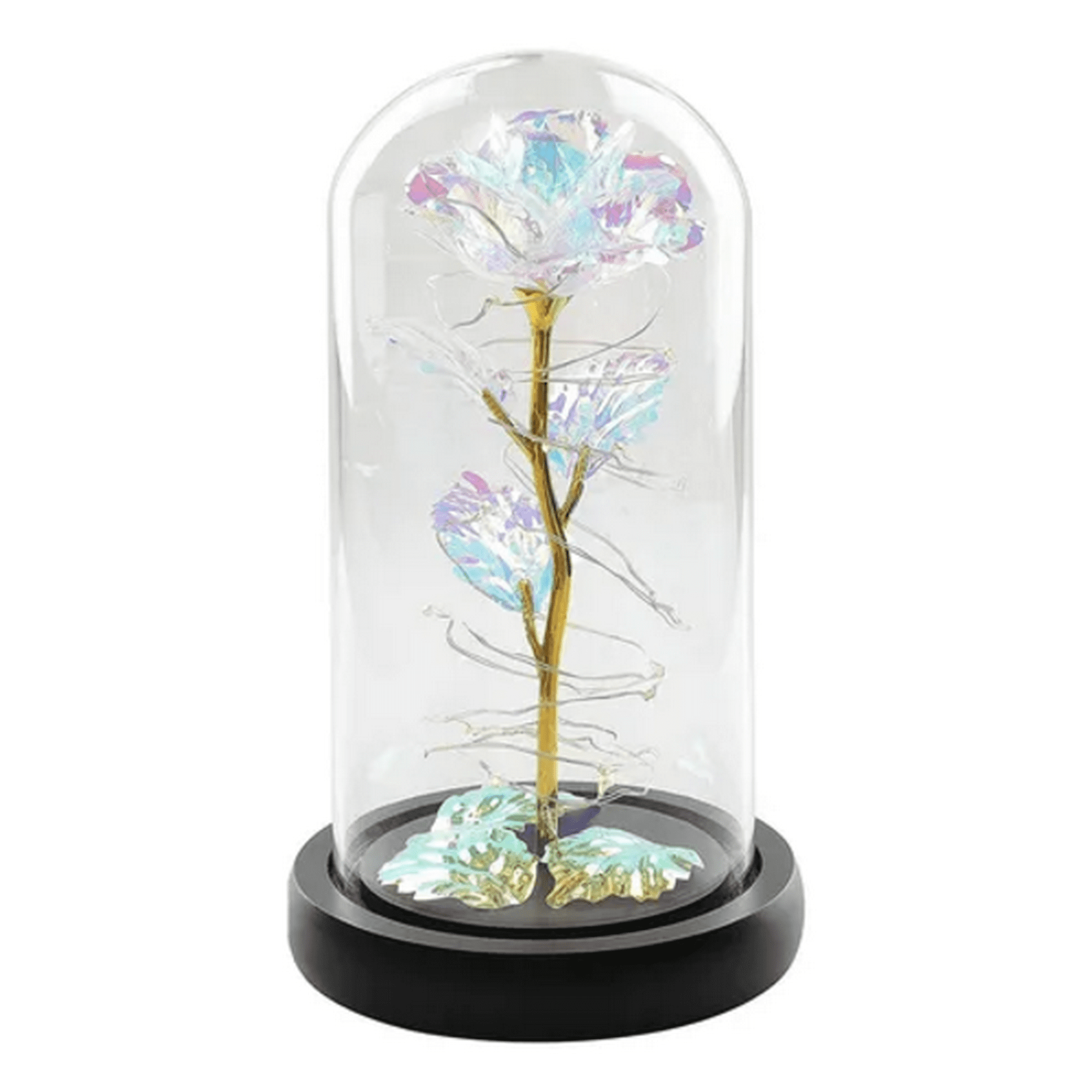 Genérico - Cúpula Cristal Lámpara Led Rosa Eterna