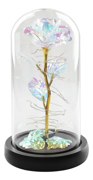 Genérico - Cúpula Cristal Lámpara Led Rosa Eterna