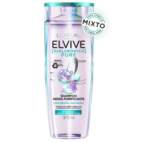 Shampoo Elvive Hialurónico Pure, 370 ml