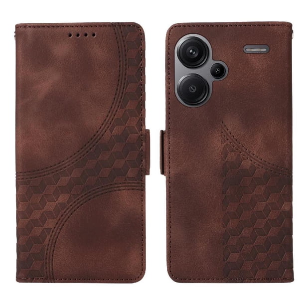 Carcasa FOXDOCK Xiaomi Redmi Note 13 Pro Plus 5G de cuero PU, diseño acolchado clásico, protección contra caídas y rayones